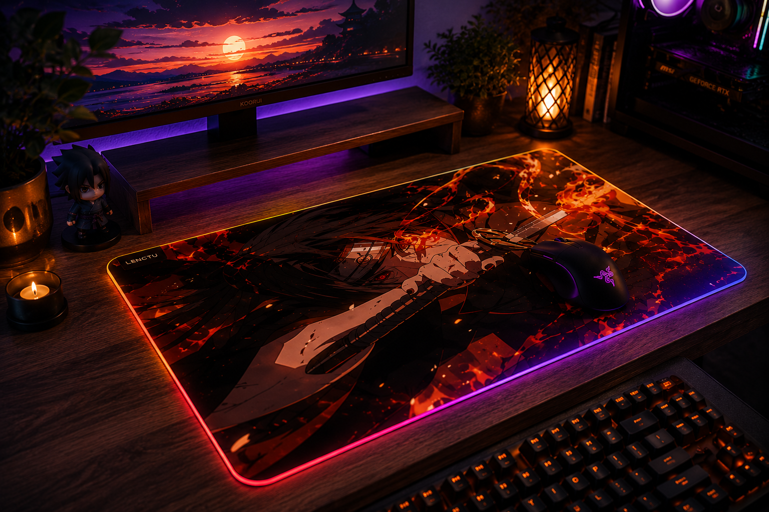 Tapis de souris RGB Itachi Uchiha