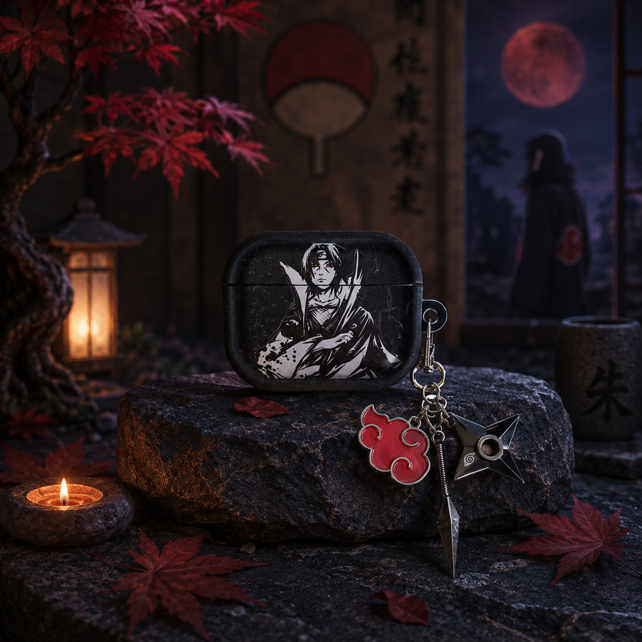 Coque AirPods Itachi – Édition Akatsuki