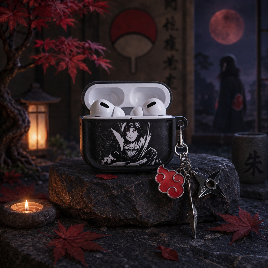 Coque AirPods Itachi – Édition Akatsuki