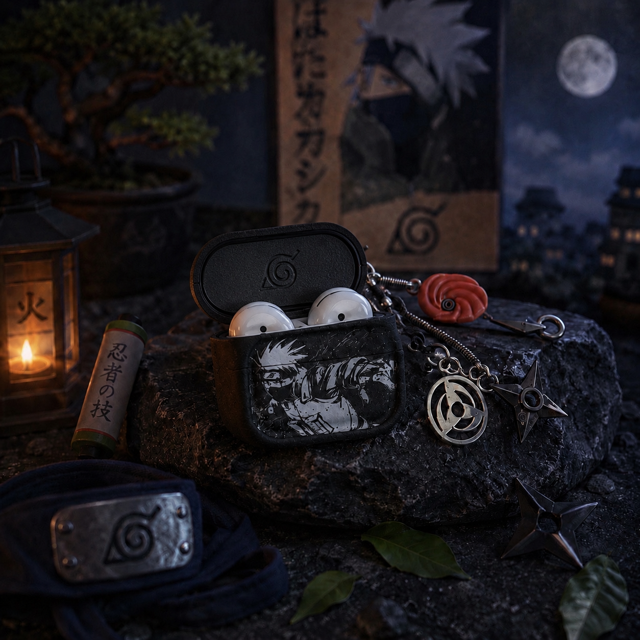 Coque AirPods Kakashi – Édition Sharingan